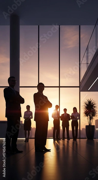 Obraz business silhouette