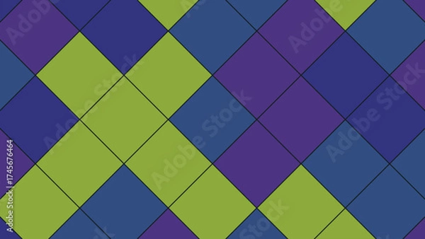 Fototapeta Abstract geometric background with colorful rhombus shapes and modern design