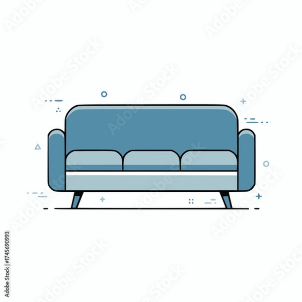 Obraz sofa icon on white background