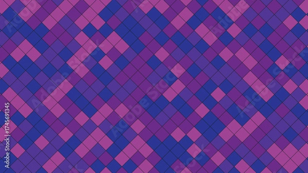 Obraz Abstract Diamond Pattern Background in Shades of Purple and Blue