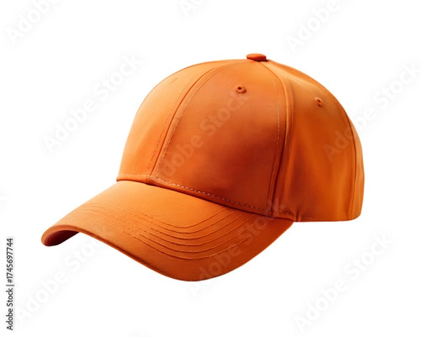 Obraz Orange baseball cap, isolated on transparent background