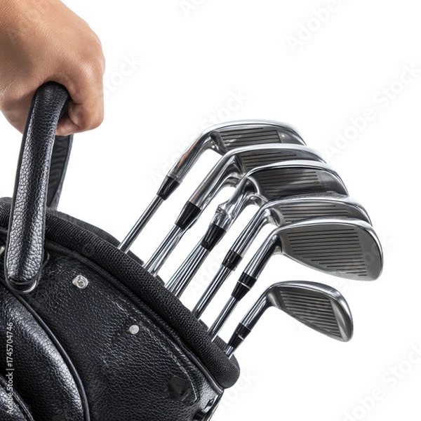 Fototapeta golf club png hand reaching club png golf bag png black golf bag png sports equipment png golf gear png transparent background image