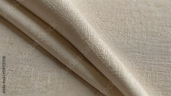 Obraz Textured beige fabric with subtle weave detail