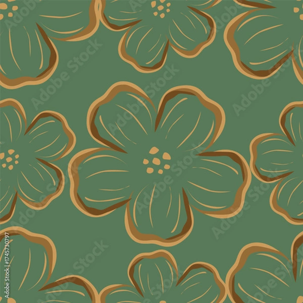 Fototapeta seamless floral pattern