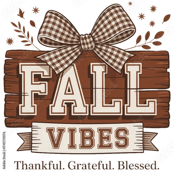Fototapeta Fall Vibes PNG, Thankful, Grareful, Blessed
