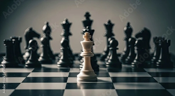Fototapeta Strategic Chess Game Leadership and Planning Concepts