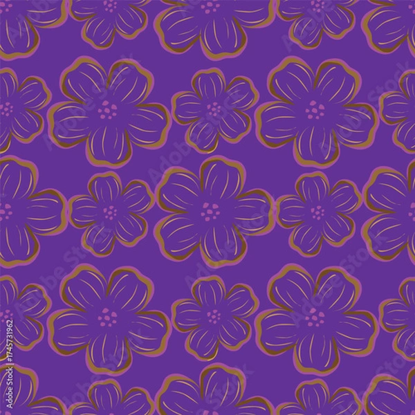 Fototapeta seamless floral pattern