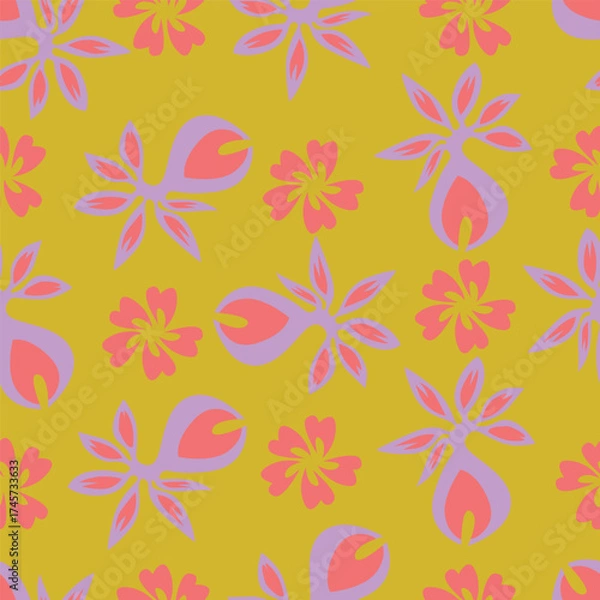 Fototapeta seamless floral pattern