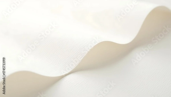 Obraz Soft beige wave pattern on a white background