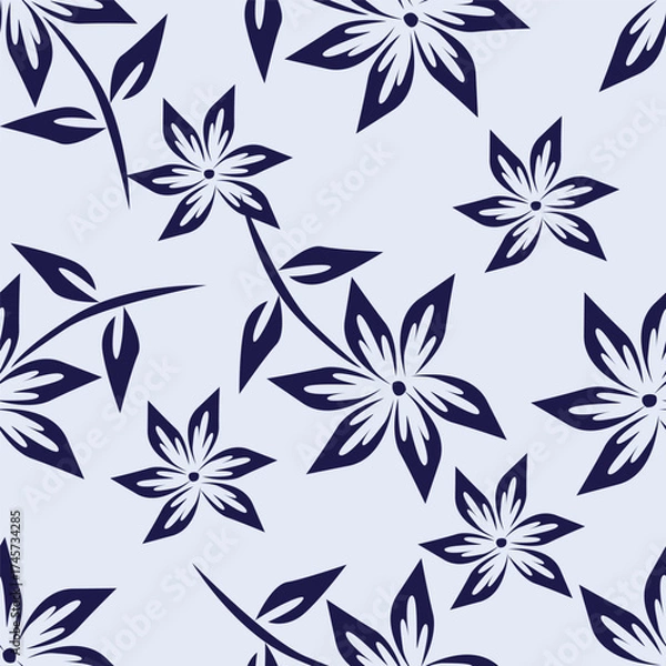 Fototapeta seamless floral pattern