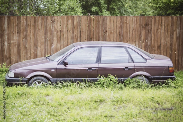 Obraz abandoned old car