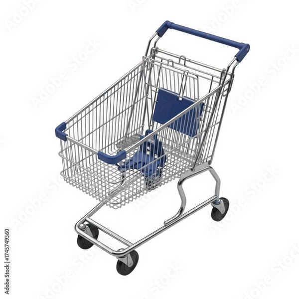 Fototapeta Shopping cart isolated on transparent background