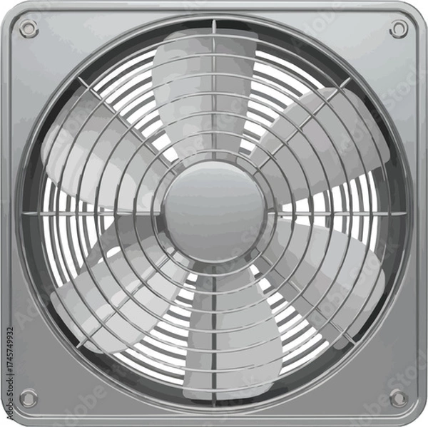 Fototapeta 3D Realistic Glossy Greenhouse Fan