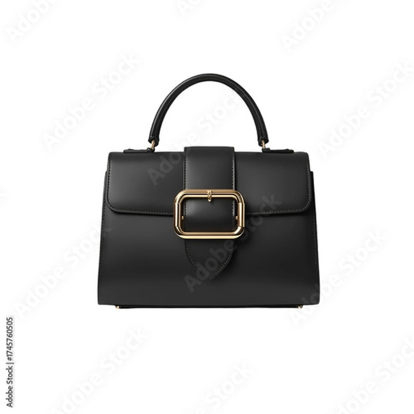 Obraz black briefcase isolated on white