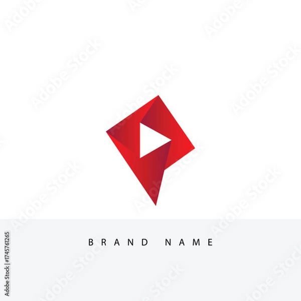 Obraz Set of letters p logo design. modern icon creative monogram inspiration.