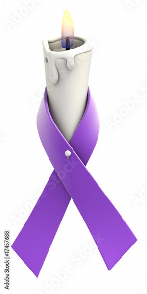 Obraz Purple ribbon candle
