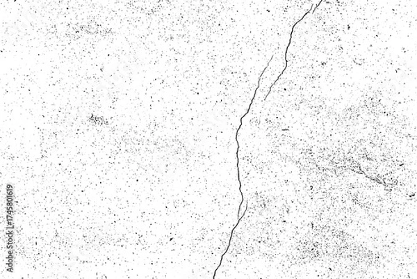 Fototapeta Cracked white concrete with a small fracture, perfect for backgrounds, textures, design elements, construction themes, and art projects.