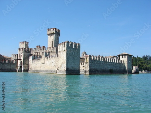 Fototapeta rocca scaligera, sirmione, lago di garda