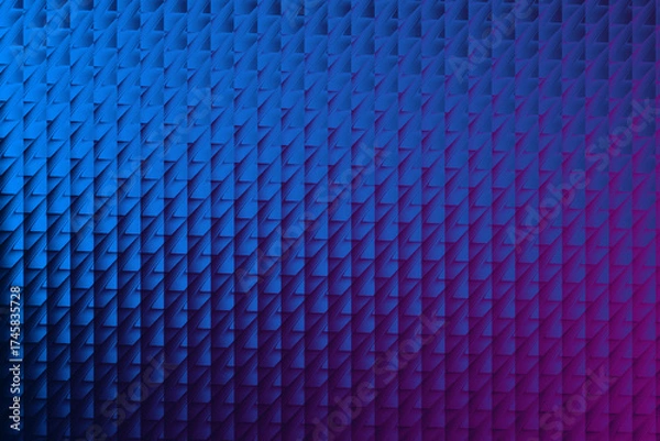 Fototapeta A visually striking abstract background with a gradient of blue and purple, showcasing a textured surface and geometric pattern for a modern and dynamic design