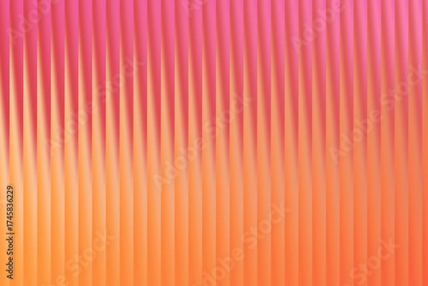 Fototapeta A vibrant gradient of vertical lines transitions from pink to orange, creating a visually striking and dynamic background with a sense of depth and movement