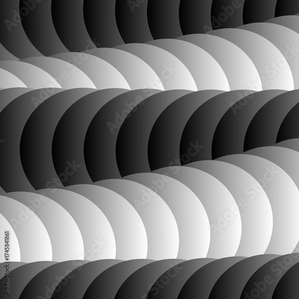 Fototapeta Monochrome Geometric Abstract Pattern Background