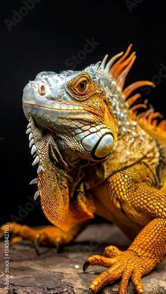 Fototapeta Close-up of a vibrant iguana (1)