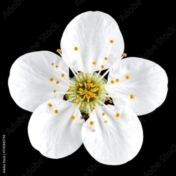 Fototapeta Close-up of a single, white flower
