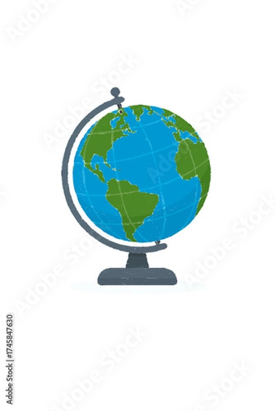 Fototapeta globe on white background