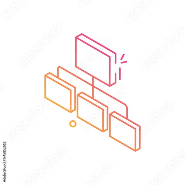 Fototapeta Flowchart vector icon