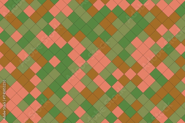 Obraz Abstract geometric background with intersecting lines and colored squares design element