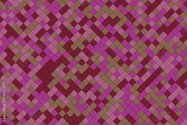 Obraz Abstract geometric pattern with colorful rhombus shapes creates modern design