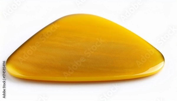 Obraz yellow guitar pick isolated on white