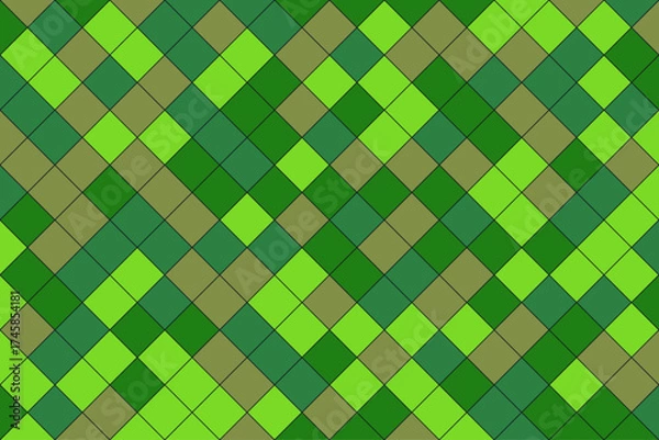 Obraz Green Diamond Pattern Seamless Background Texture for Wallpaper or Fabric