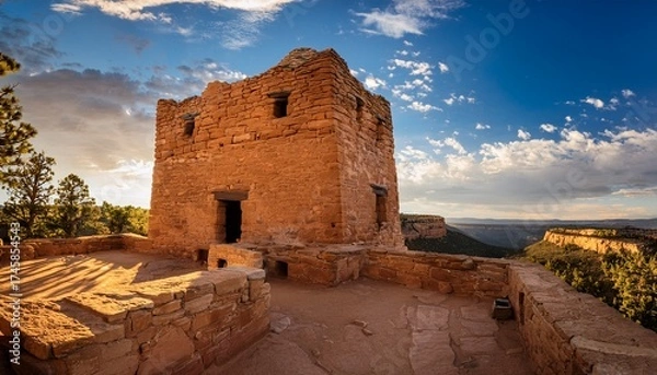 Obraz square tower house at mesa verde national park in mesa verde colorado
