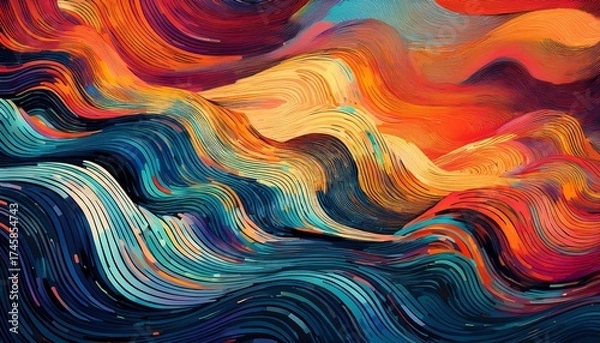 Obraz noise texture a visual representation of signal disturbance showcasing a blend of colors and textures that evoke a sense of static or interference
