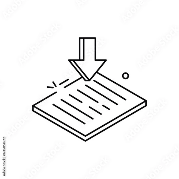 Fototapeta File Download vector icon