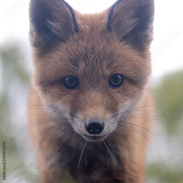 Obraz Red fox cub closeup, super cute