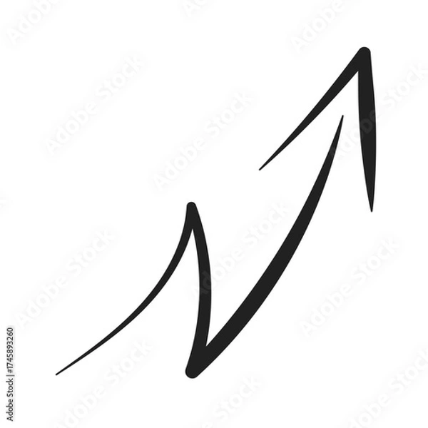 Obraz Hand drawn vector doodle arrow