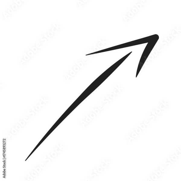 Obraz Hand drawn vector doodle arrow
