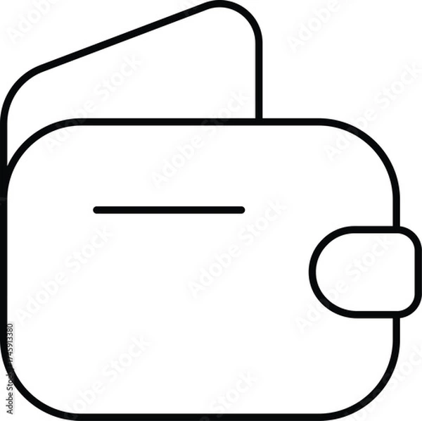 Fototapeta Vector art of wallet icon, representing finance and money