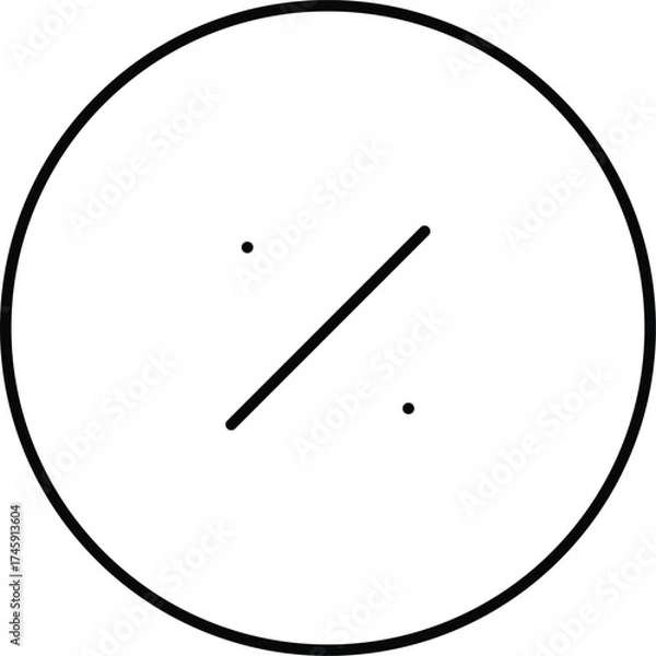 Fototapeta Vector art of percent icon, vector illustration