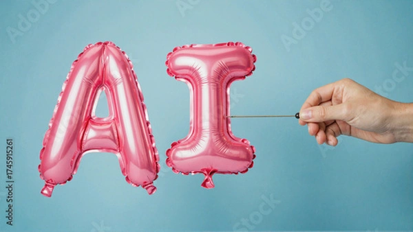 Obraz Artificial Intelligence bubble burst hype, Autonomous, Deep Learning, Machine Learning, Neural Network Technology	
