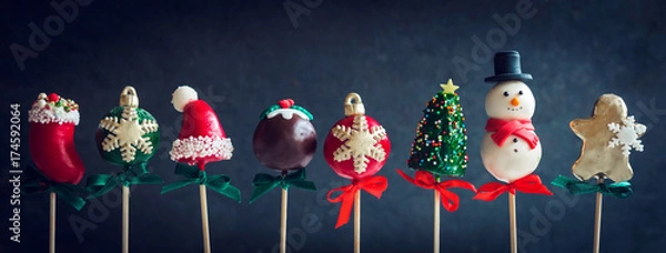 Obraz Christmas cake pops
