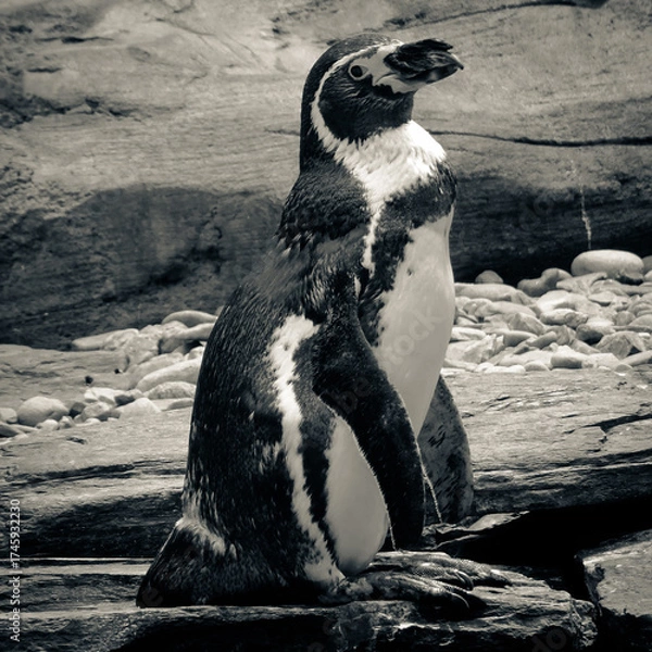 Obraz penguin on the rocks