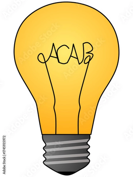 Fototapeta light bulb vector illustration