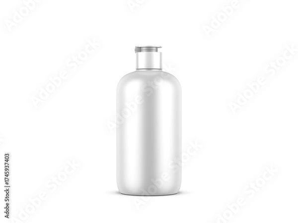 Fototapeta Plastic bottle for cosmetics isolated on white, 3d rendering	