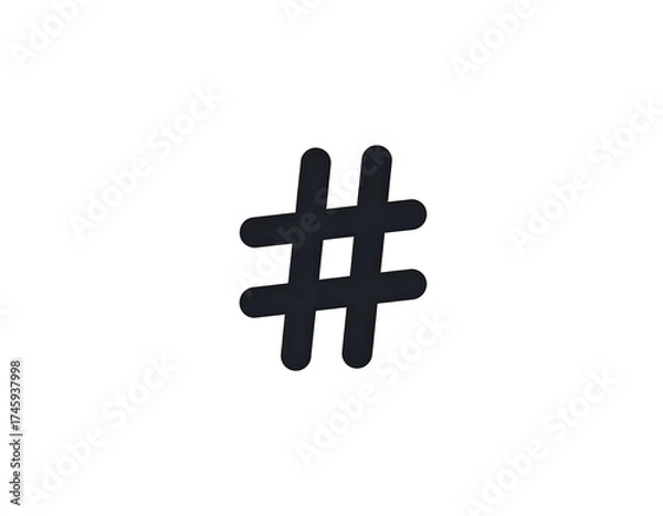 Obraz Simple black hashtag symbol (1)