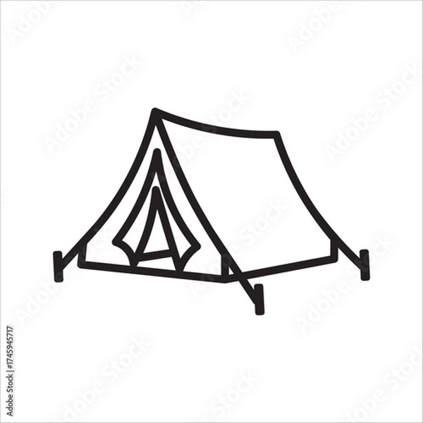 Obraz Camping tent icon. 