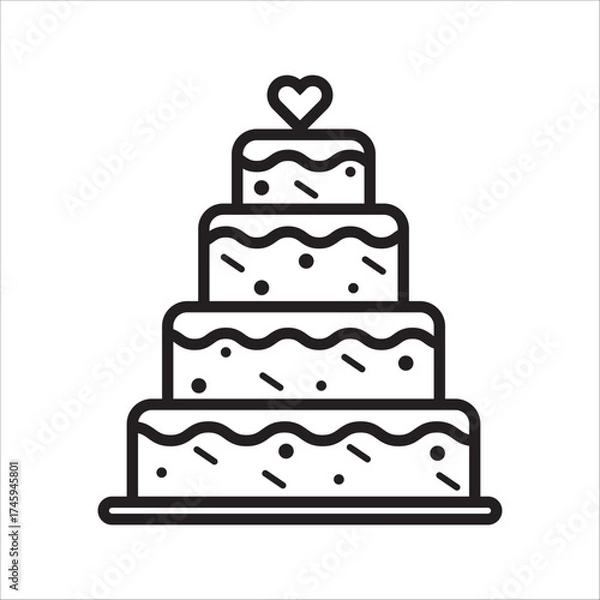 Obraz Wedding Cake Icon