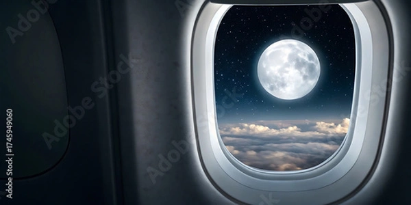 Fototapeta view from airplane window